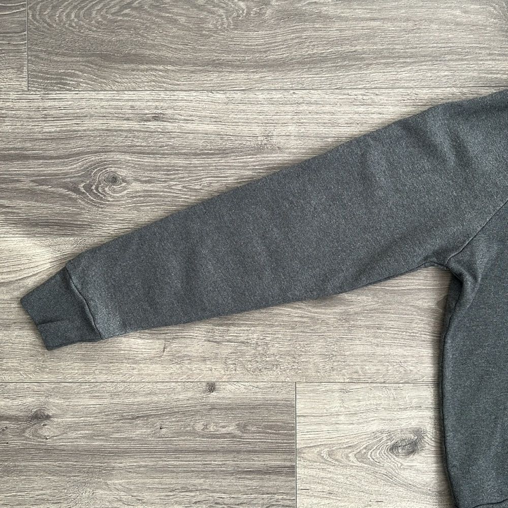 EVERLANE Hoodie Mens Medium The Track Organic Cotton Heather Gray Retro 90s NWT - Picture 7 of 12